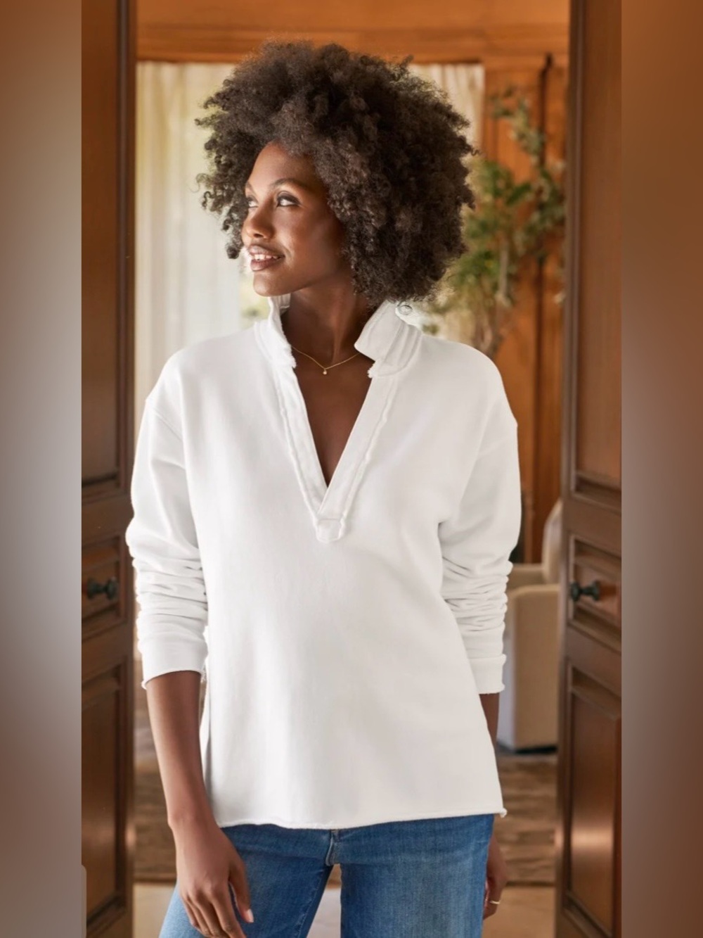 Frank & Eileen Patrick Henley Popover Triple Terry White Small